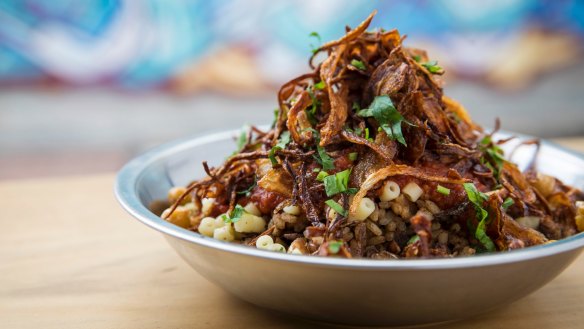 Egyptian koshari (lentils and rice) is a carb party.