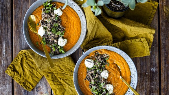 Save some roast lamb for this roasted ras-el-hanout pumpkin soup.