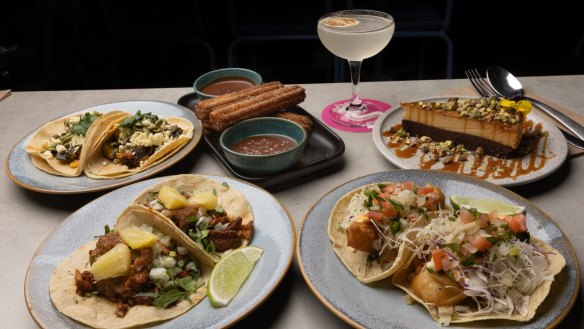 On Wednesdays at Superchido, people are ordering these $10 plates of tacos and $10 desserts.