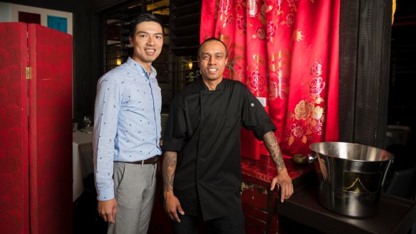 Manager Adrian Law and chef Daniel Mark. 