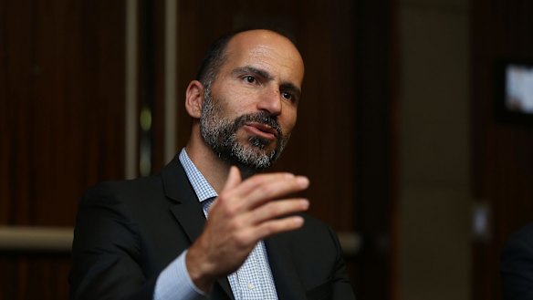 Chief apology officer: The ride-sharing company's new boss Dara Khosrowshahi.