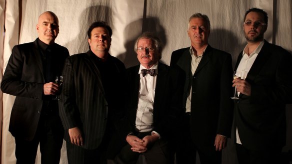 The three-hat recipients at The Sydney Morning Herald Good Food Guide Awards in 2011. From left, Mark Best, Peter Gilmore, Tony Bilson, Peter Doyle, and Martin Benn. 