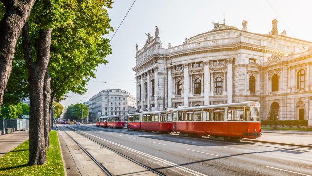 Taking a tram along Vienna's Ringstrasse is a highlight of the city.
