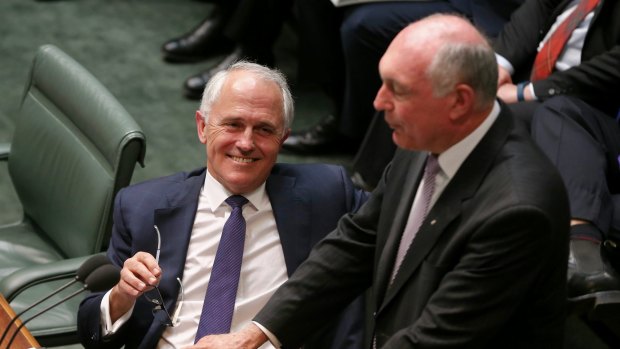 Prime Minister Malcolm Turnbull and Deputy Prime Minister Warren Truss pictured in Parliament last year.