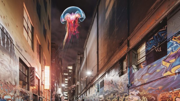 <i>The Medusa</i>, John Fish's recreation of a freshwater jellyfish, will float above the city.