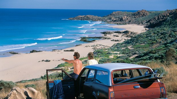 Surfers checking out the surf breaks near Margaret River, WA. 