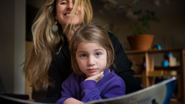 Young school of thought: Nicki Isaacs and her daughter, Bowie, 4, at Wesley College Early Learning Centre in Elsternwick. 