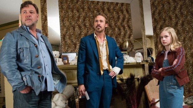 With Russell Crowe and Ryan Gosling in The Nice Guys.