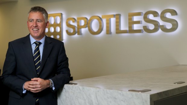 Spotless CEO Martin Sheppard was going about his normal day-to-day business on Friday as Downer moved higher up the Spotless register. 