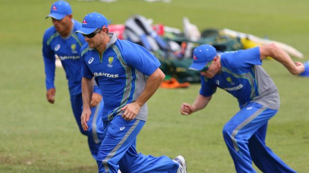 REady to go: Shane Watson trains in South Africa.