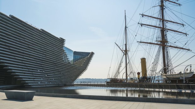 Pictured: Scotland's premier design museum alongside the most famous ship ever built on Tayside: Robert Falcon Scott's Discovery.