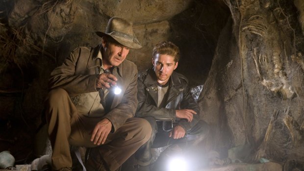 Ford and Shia LaBeouf in 2008's Indiana Jones and the Kingdom of the Crystal Skull.