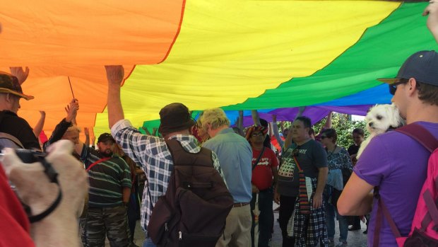 Brisbane's LGBTIQ community and supporters celebrate the International Day Against Homophobia and Transphobia.