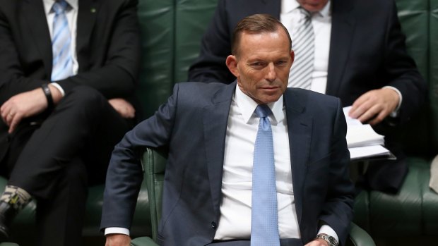 Prime Minister Tony Abbott during question time on Tuesday.