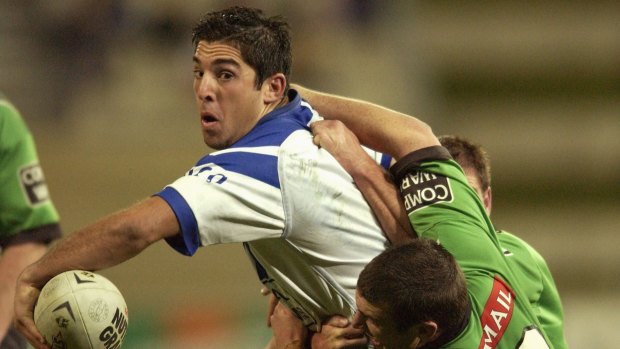 Braith Anasta in action with the Bulldogs in 2002.