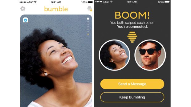 Bumble may look a bit like other dating apps but it only allows women to initiate contact.