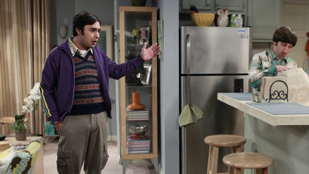 Kunal Nayyar and Simon Helberg in <i>The Big Bang Theory</i>. 