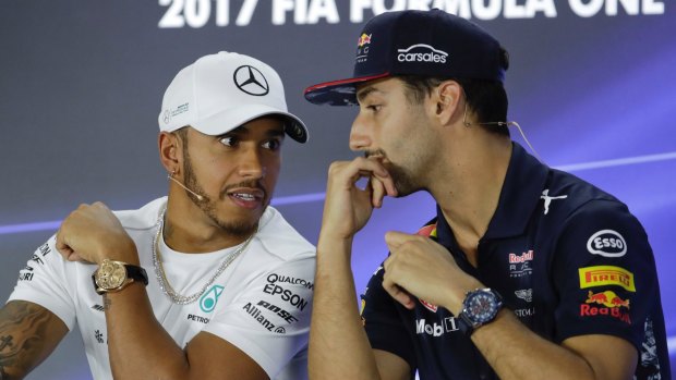 Daniel Ricciardo has compared his own contract situation to Lewis Hamilton's a few years ago.