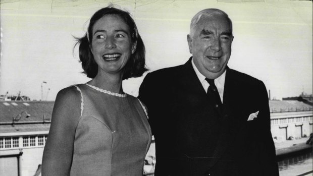 Heather Henderson with her father in 1965.