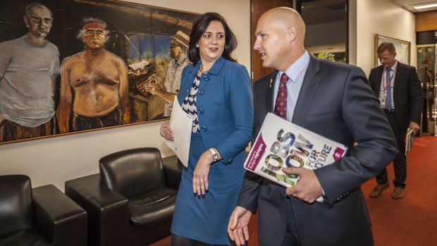 Queensland Premier Annastacia Palaszczuk and Treasurer Curtis Pitt prepare to deliver the budget.