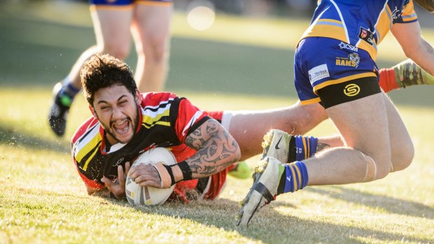 Gungahlin Bulls second-rower Sheen Lomax scored two tries in the thumping of Woden Valley.