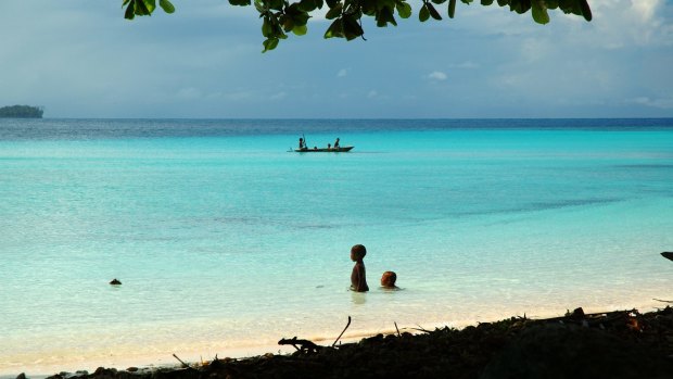 A view of the beach at Milne Bay.