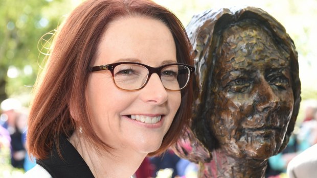 Julia Gillard's likeness was taken by artist Peter Nicholson in 2014.