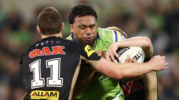 Canberra Raiders prop Junior Paulo says the forward pack made a "pact" in the lead-up to the win over the Panthers.