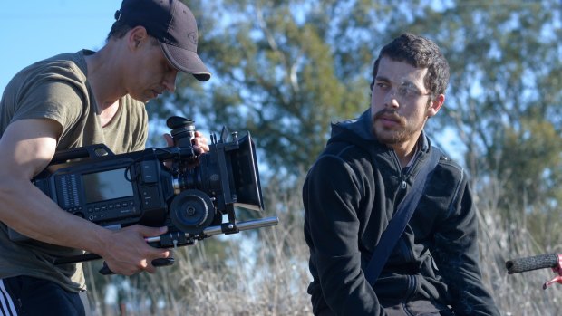 Brandon Waters and Ivan Sen shooting <i>This Winter</i> in Tamworth.