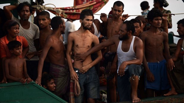 A boat crammed with scores of Rohingyas,  including many young children, was found drifting in Thai waters on Thursday.