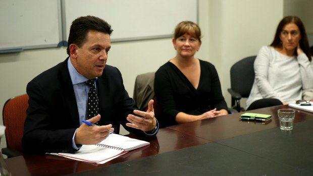 Senator Nick Xenophon met with victims of poor financial advice.