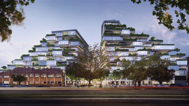 An artist's impression of the plan for 26-56 Queens Parade, Fitzroy North. 