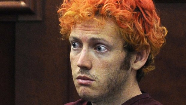 Gunman James Holmes in court where a jury on July 16, 2015, found him guilty of murder.