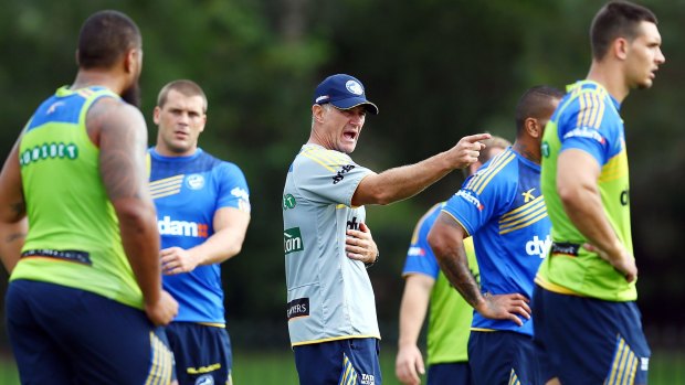 Can they still make the finals?: Coach Brad Arthur puts the Eels through their paces.