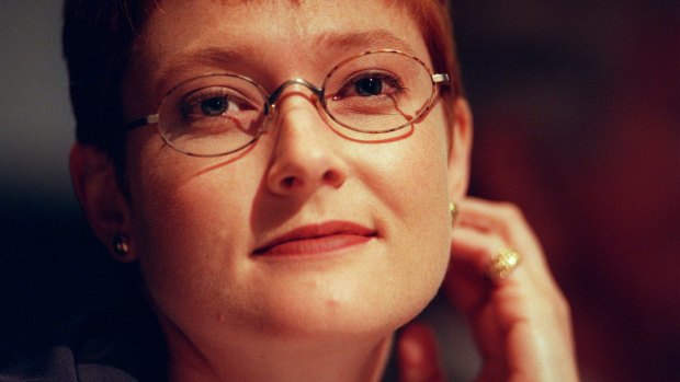 A modern young woman with some old fashioned touches: Senator Marise Payne in 1999.