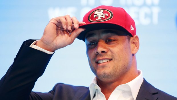 Jarryd Hayne on his way to the 49ers.