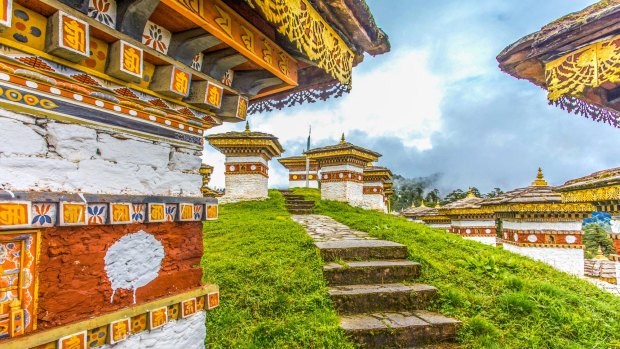 Stupas at Dochula Pass.