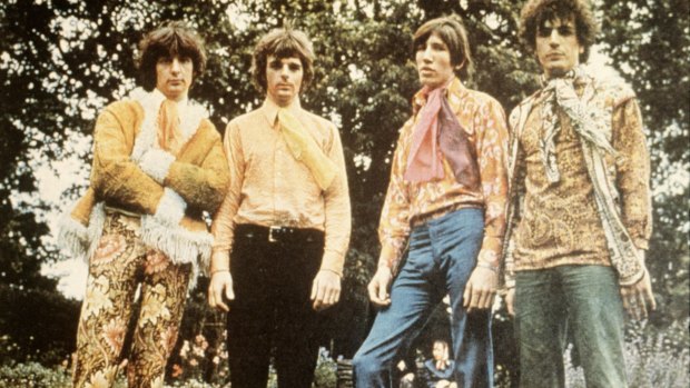 Waters (centre right) with Pink Floyd in the 1960s.