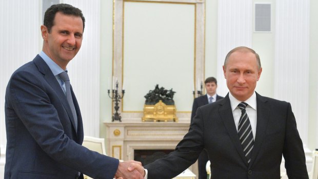 Russian President Vladimir Putin, right, and Syrian President Bashar al-Assad in Moscow in October.