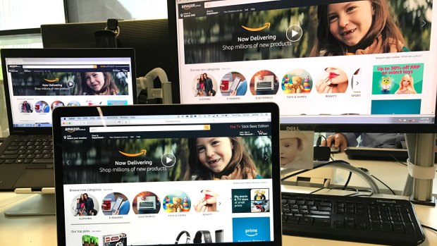 "The American Amazon site has a Christmas theme with hot Christmas deals, whereas the Australian site just has a toothless child smiling back at you," Mr Hall said