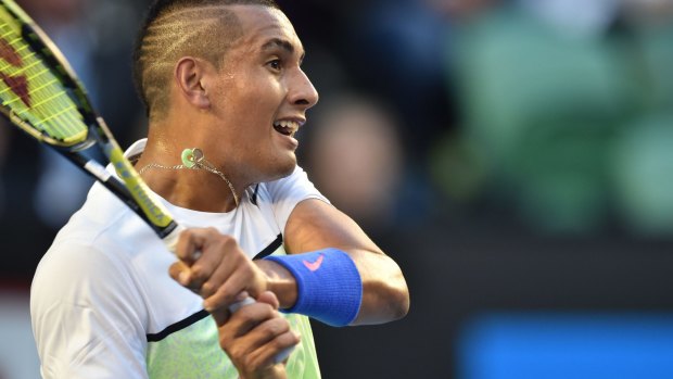 Australia's Nick Kyrgios played through the pain in the Australian Open.