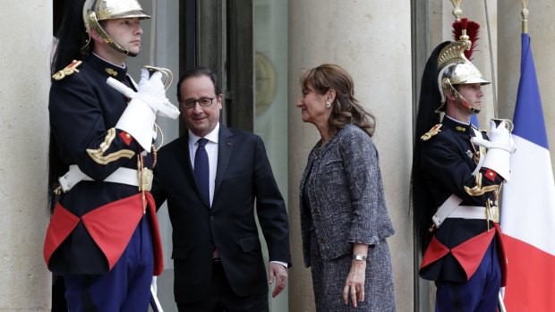 French President Francois Hollande and Minister for Ecology, Sustainable Development and Energy, Segolene Royal.