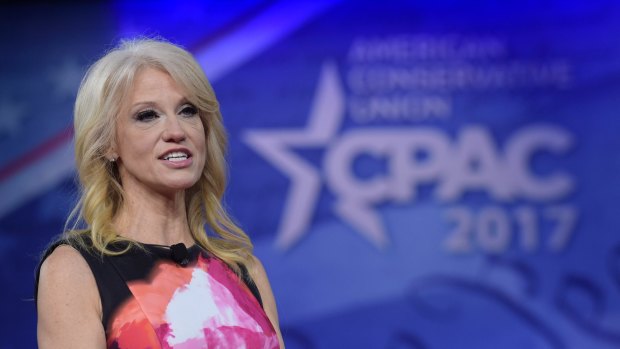 White House counsellor Kellyanne Conway speaks at the Conservative Political Action Conference (CPAC) in Oxon Hill, Maryland, on Thursday, February 23, 2017.