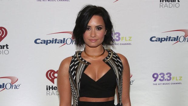 Demi Lovato in Tampa, Florida in 2015. The former Disney star has spoken openly about her struggles with bulimia and bipolar disorder.