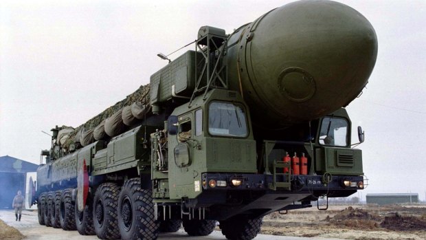 A Russian mobile nuclear missile.