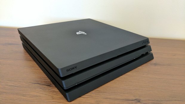 The PS4 Pro is a chunky console with an interesting triple parallelogram design. 