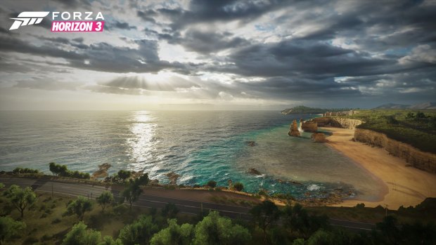 The Great Ocean Road, as seen in the game.