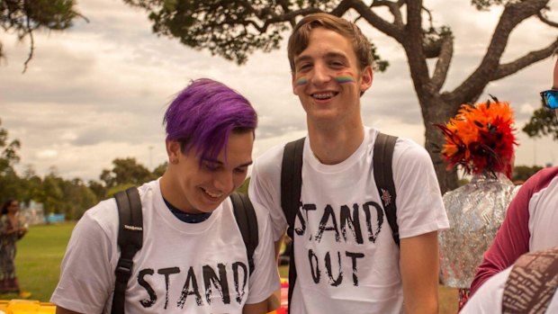 Josh Makawe, 17, left, is looking forward to taking his boyfriend Shaun Coupe, 17, right, to the same-sex formal.