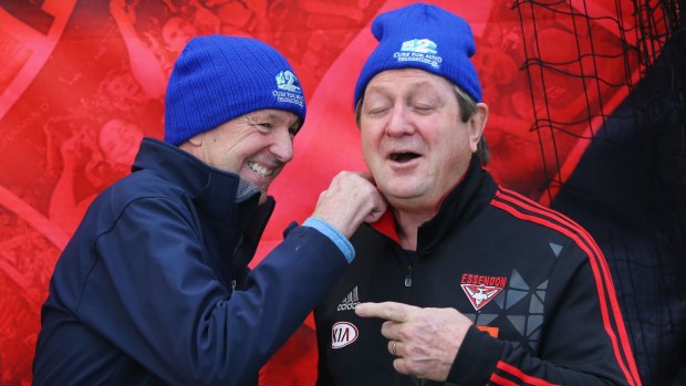 Neale Daniher and Kevin Sheedy ham it up.