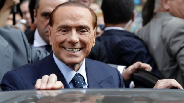 Former Italian PM and Forza Italia (Go Italy) leader Silvio Berlusconi.